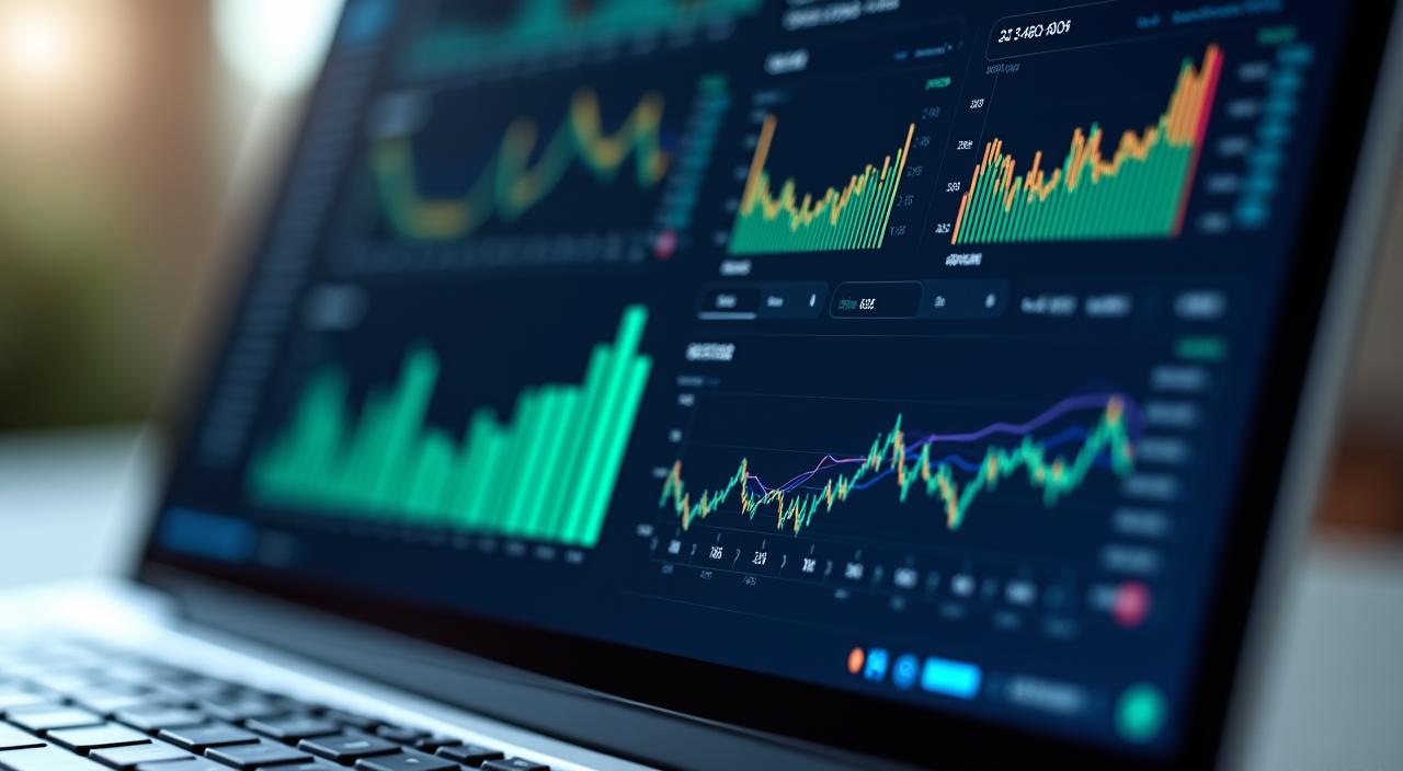 Modernes Dashboard eines Finanzdienstleisters.